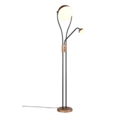 Trio Lighting Trio CHRIS LED floor lamp | 1x 18W 2000 lm 3000K | mocha brown | Ø 25 cm | IP20 | 180 cm