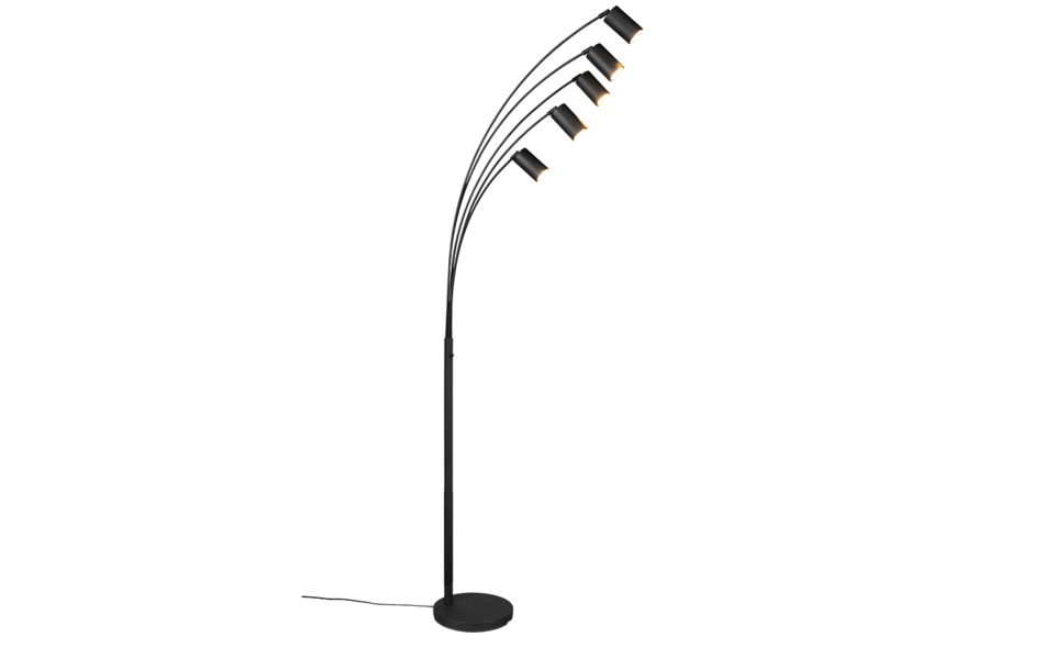 Trio Lighting Trio MARLEY floor lamp | 5x GU10 | black | Ø 80 cm | IP20 | 200 cm