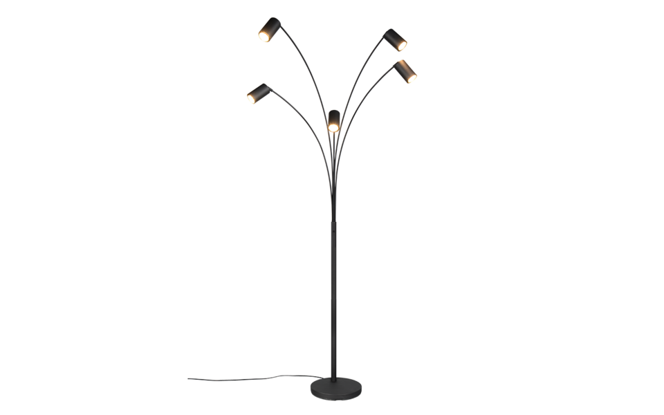 Trio Lighting Trio MARLEY floor lamp | 5x GU10 | black | Ø 80 cm | IP20 | 200 cm