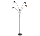 Trio Lighting Trio MARLEY vloerlamp | GU10 Fitting | mat zwart | Ø 28 cm | IP20 | excl. 5x GU10 | max. 10W