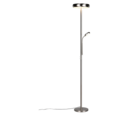 Trio Lighting Trio PALERMO vloerlamp | LED | nikkel mat | Ø 28 cm | IP20 | 5W,18W | 500 lm, 1x 2000 lm | 3000+4000+6500K | dimbaar