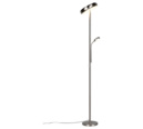 Trio Lighting Trio PALERMO vloerlamp | LED | nikkel mat | Ø 28 cm | IP20 | 5W,18W | 500 lm, 1x 2000 lm | 3000+4000+6500K | dimbaar