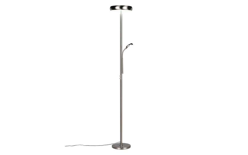 Trio Lighting Trio PALERMO vloerlamp | LED | nikkel mat | Ø 28 cm | IP20 | 5W,18W | 500 lm, 1x 2000 lm | 3000+4000+6500K | dimbaar