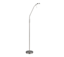 Trio Lighting Trio MORENO vloerlamp | LED | nikkel mat | 22 x 160,5 cm | IP20 | 1x 3W | 300 lm | 2700+4000+6000K | dimbaar