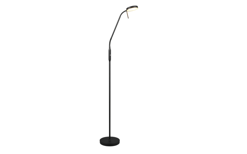 Trio Lighting Trio MORENO vloerlamp | LED | mat zwart | 22 x 160,5 cm | IP20 | 1x 3W | 300 lm | 2700+4000+6000K | dimbaar