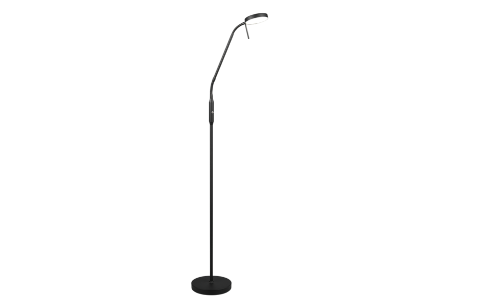 Trio Lighting Trio MORENO vloerlamp | LED | mat zwart | 22 x 160,5 cm | IP20 | 1x 3W | 300 lm | 2700+4000+6000K | dimbaar