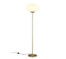 Trio Lighting Trio FOMENTO vloerlamp | E27 Fitting | messing mat met wit | Ø 40 cm | IP20 | excl. 1x E27 | max. 15W