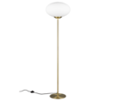 Trio Lighting Trio FOMENTO vloerlamp | E27 Fitting | messing mat met wit | Ø 40 cm | IP20 | excl. 1x E27 | max. 15W