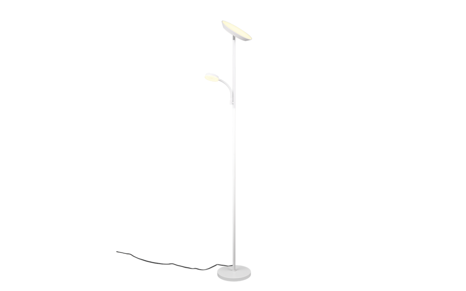 Trio Lighting Trio SPECTER vloerlamp | LED | wit mat | Ø 25 cm | IP20 | 17W,4,5W | 1900 lm, 1x 450 lm | 2700+4000+6500K | dimbaar