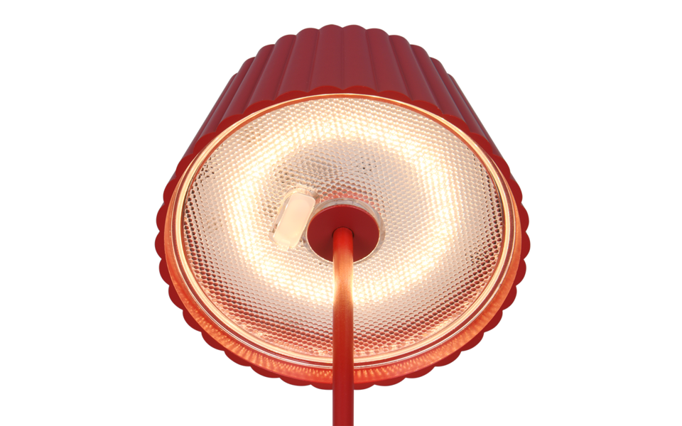 Trio Lighting Trio SUAREZ vloerlamp | LED | rood | Ø 13,5 cm | IP44 | 1x 1,5W | 200 lm | 3000K | dimbaar