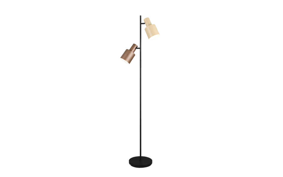 Trio Lighting Trio AGUDO vloerlamp | E27 Fitting | multicolor met koffie met beige | 48 x 25 cm | IP20 | excl. 2x E27 | max. 10W