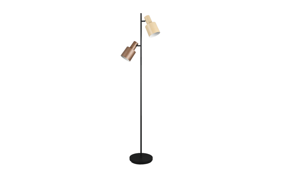 Trio Lighting Trio AGUDO vloerlamp | E27 Fitting | multicolor met koffie met beige | 48 x 25 cm | IP20 | excl. 2x E27 | max. 10W