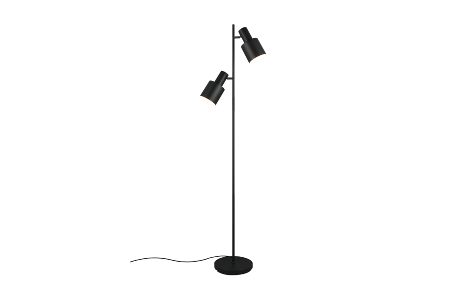 Trio Lighting Trio AGUDO floor lamp | 2x E27 max 40W | black | IP20 | 159.5 cm