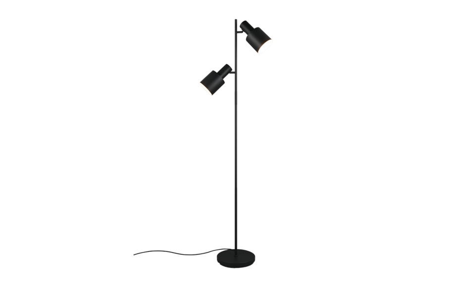 Trio Lighting Trio AGUDO vloerlamp | E27 Fitting | mat zwart | 48 x 25 cm | IP20 | excl. 2x E27 | max. 10W Trio Lighting Trio AGUDO vloerlamp | E27 Fitting | mat zwart | 48 x 25 cm | IP20 | excl. 2x E27 | max. 10W