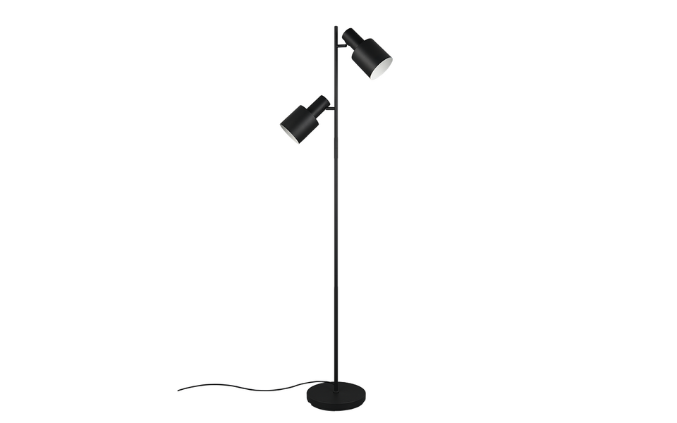 Trio Lighting Trio AGUDO vloerlamp | E27 Fitting | mat zwart | 48 x 25 cm | IP20 | excl. 2x E27 | max. 10W Trio Lighting Trio AGUDO vloerlamp | E27 Fitting | mat zwart | 48 x 25 cm | IP20 | excl. 2x E27 | max. 10W
