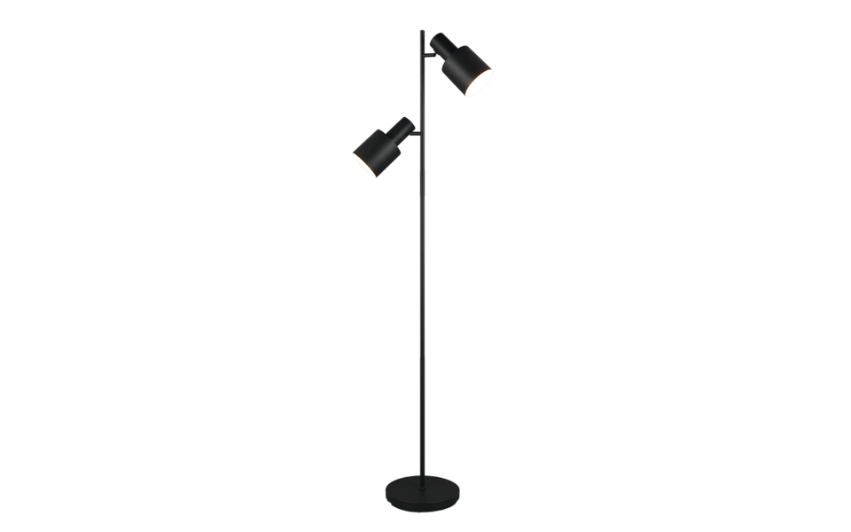 Trio Lighting Trio AGUDO floor lamp | 2x E27 max 40W | black | IP20 | 159.5 cm
