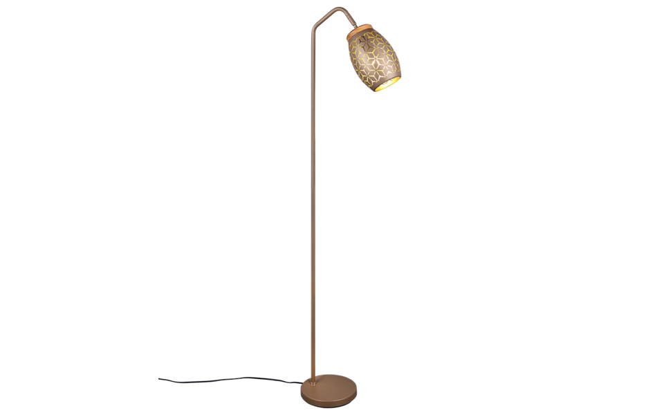 Trio Lighting Trio BIDAR vloerlamp | E27 Fitting | koffie | Ø 22 cm | IP20 | excl. 1x E27 | max. 10W