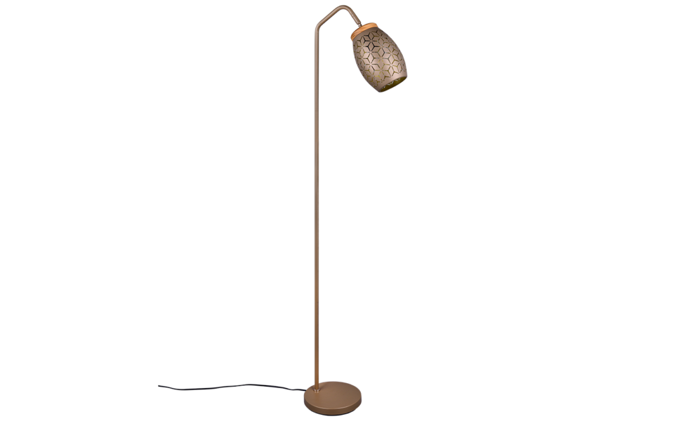 Trio Lighting Trio BIDAR vloerlamp | E27 Fitting | koffie | Ø 22 cm | IP20 | excl. 1x E27 | max. 10W