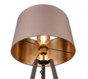 Trio Lighting Trio COLETTE vloerlamp | E27 Fitting | mat zwart met taupe | Ø 57 cm | IP20 | excl. 1x E27 | max. 60W