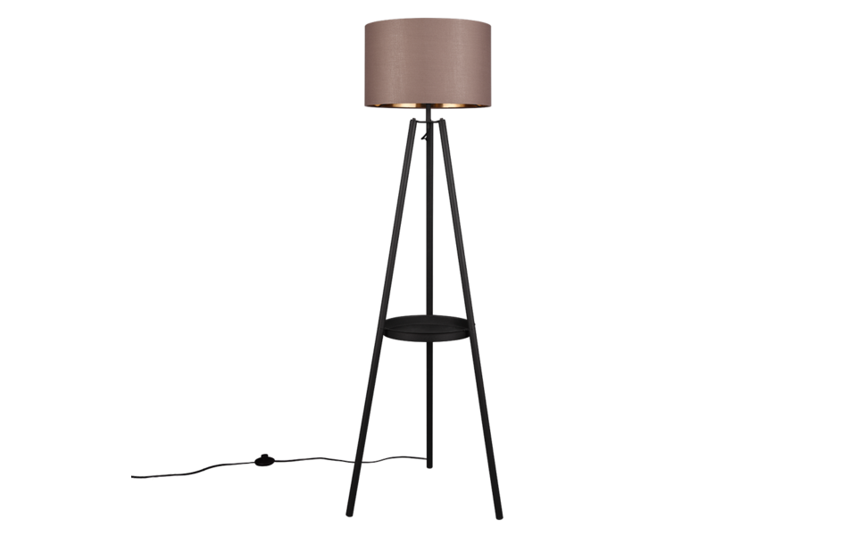 Trio Lighting Trio COLETTE vloerlamp | E27 Fitting | mat zwart met taupe | Ø 57 cm | IP20 | excl. 1x E27 | max. 60W Trio Lighting Trio COLETTE vloerlamp | E27 Fitting | mat zwart met taupe | Ø 57 cm | IP20 | excl. 1x E27 | max. 60W