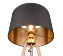 Trio Lighting Trio COLETTE vloerlamp | E27 Fitting | koffie met zwart met goud | Ø 57 cm | IP20 | excl. 1x E27 | max. 60W