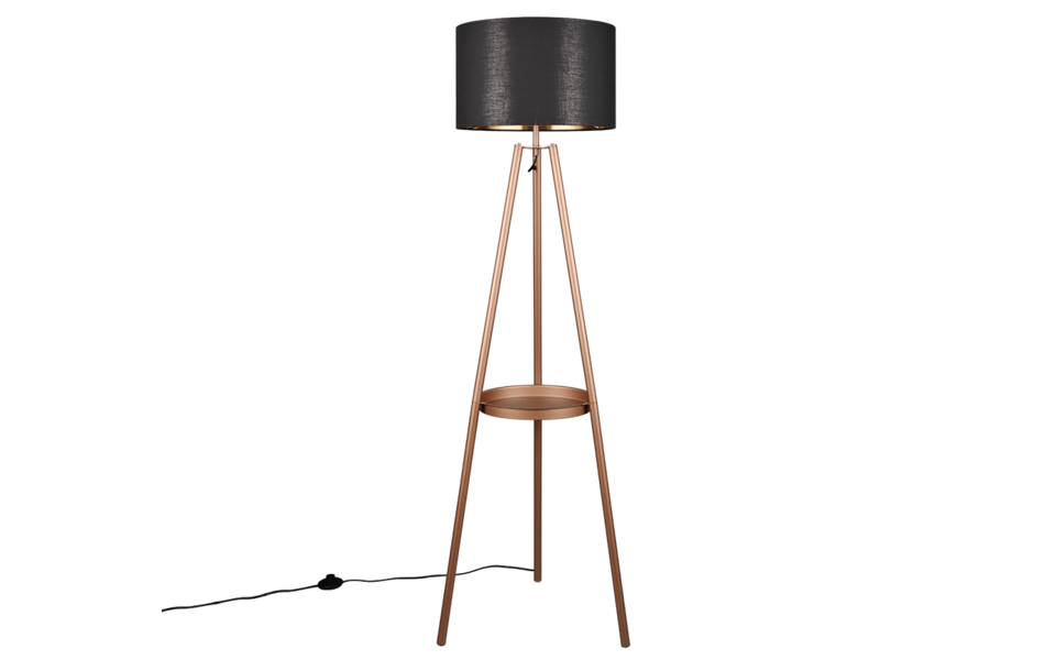 Trio Lighting Trio COLETTE vloerlamp | E27 Fitting | koffie met zwart met goud | Ø 57 cm | IP20 | excl. 1x E27 | max. 60W Trio Lighting Trio COLETTE vloerlamp | E27 Fitting | koffie met zwart met goud | Ø 57 cm | IP20 | excl. 1x E27 | max. 60W