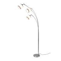 Trio DAVOS vloerlamp | chroom met wit | IP20 | E14 Fitting Trio DAVOS vloerlamp | chroom met wit | IP20 | E14 Fitting