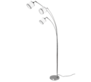 Trio Lighting Trio DAVOS vloerlamp | E14 Fitting | chroom met wit | Ø 12 cm | IP20 | excl. 3x E14 | max. 28W