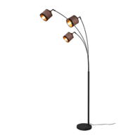 Trio DAVOS vloerlamp | mat zwart met taupe | IP20 | E14 Fitting Trio DAVOS vloerlamp | mat zwart met taupe | IP20 | E14 Fitting