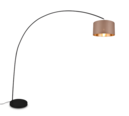 Trio Lighting Trio MANSUR vloerlamp | E27 Fitting | mat zwart met taupe | Ø 45 cm | IP20 | excl. 1x E27 | max. 60W
