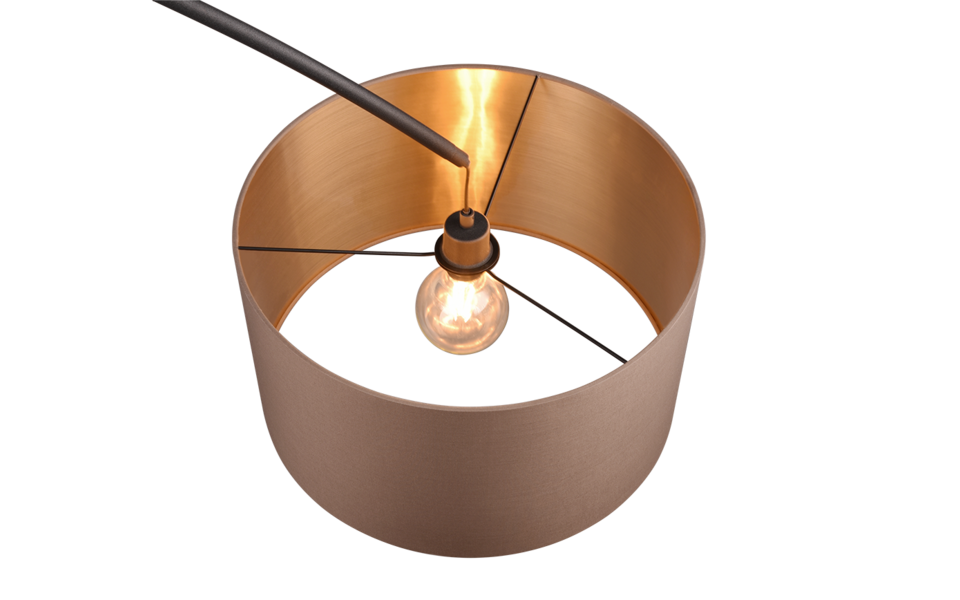 Trio Lighting Trio MANSUR vloerlamp | E27 Fitting | mat zwart met taupe | Ø 45 cm | IP20 | excl. 1x E27 | max. 60W Trio Lighting Trio MANSUR vloerlamp | E27 Fitting | mat zwart met taupe | Ø 45 cm | IP20 | excl. 1x E27 | max. 60W