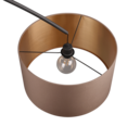 Trio Lighting Trio MANSUR vloerlamp | E27 Fitting | mat zwart met taupe | Ø 45 cm | IP20 | excl. 1x E27 | max. 60W