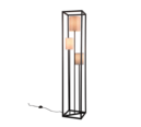 Trio Lighting Trio ROSS vloerlamp | E27 Fitting | mat zwart met beige met grijs met bruin | 29 x 29 cm | IP20 | excl. 3x E27 | max. 25W