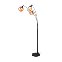 Trio LUMINA vloerlamp | mat zwart met amber | IP20 | E14 Fitting Trio LUMINA vloerlamp | mat zwart met amber | IP20 | E14 Fitting