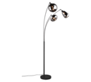 Trio Lighting Trio LUMINA vloerlamp | E14 Fitting | mat zwart met verchroomd | 71,5 x 68 cm | IP20 | excl. 3x E14 | max. 10W