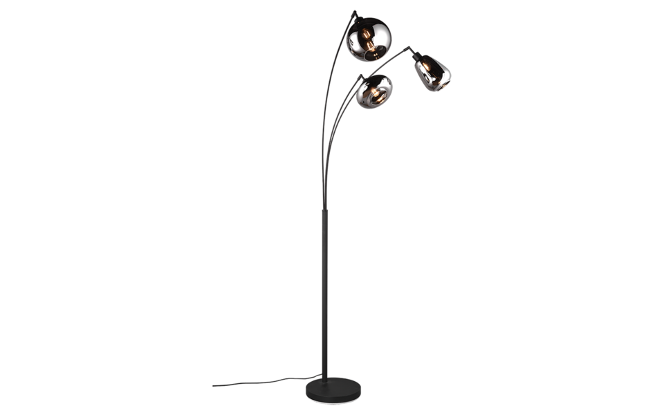 Trio Lighting Trio LUMINA floor lamp | 3x E14 max 40W | black | IP20 | 200 cm