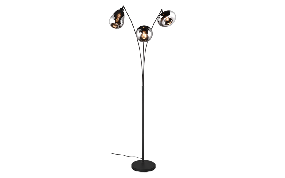 Trio Lighting Trio LUMINA floor lamp | 3x E14 max 40W | black | IP20 | 200 cm
