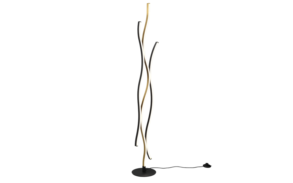 Trio Lighting Trio BLAZE vloerlamp | LED | messing mat | Ø 20,5 cm | IP20 | 1x 28W | 3250 lm | 2300+3000+4000K | dimbaar Trio Lighting Trio BLAZE vloerlamp | LED | messing mat | Ø 20,5 cm | IP20 | 1x 28W | 3250 lm | 2300+3000+4000K | dimbaar