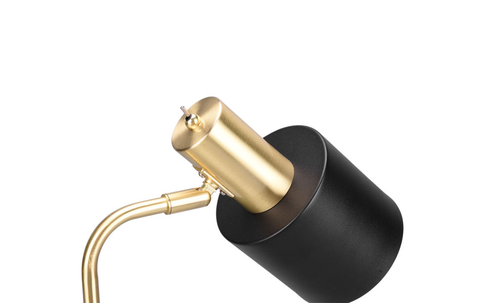 Trio Lighting Trio ADAM vloerlamp | E27 Fitting | zwart met goud | 22 x 35 cm | IP20 | excl. 1x E27 | max. 10W