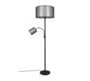 Trio Lighting Trio BURTON vloerlamp | E27 Fitting | mat zwart met zwart | Ø 45 cm | IP20 | excl. 1x E27 | max. 60W