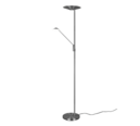 Trio Lighting Trio BRANTFORD vloerlamp | LED | nikkel mat | Ø 41,6 cm | IP20 | 30W,6,5W | 3500 lm, 1x 650 lm | 2700+3200+4000K | dimbaar