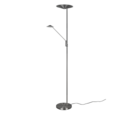 Trio Lighting Trio BRANTFORD vloerlamp | LED | nikkel mat | Ø 41,6 cm | IP20 | 30W,6,5W | 3500 lm, 1x 650 lm | 2700+3200+4000K | dimbaar