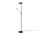 Trio Lighting Trio BRANTFORD vloerlamp | LED | mat zwart | 30 x 180 cm | IP20 | 30W,6,5W | 3500 lm, 1x 650 lm | 2700+3200+4000K | dimbaar