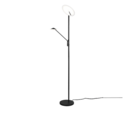 Trio Lighting Trio BRANTFORD vloerlamp | LED | mat zwart | 30 x 180 cm | IP20 | 30W,6,5W | 3500 lm, 1x 650 lm | 2700+3200+4000K | dimbaar