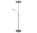 Trio Lighting Trio FRANKLIN vloerlamp | LED | nikkel mat | Ø 35,2 cm | IP20 | 35W,6,5W | 4100 lm, 1x 650 lm | 2700+3200+4000K | dimbaar