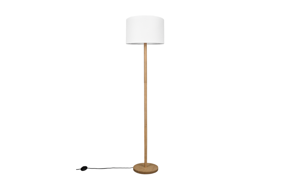 Trio Lighting Trio KORBA vloerlamp | E27 Fitting | natuurlijke afwerking met wit | Ø 40 cm | IP20 | excl. 1x E27 | max. 60W Trio Lighting Trio KORBA vloerlamp | E27 Fitting | natuurlijke afwerking met wit | Ø 40 cm | IP20 | excl. 1x E27 | max. 60W
