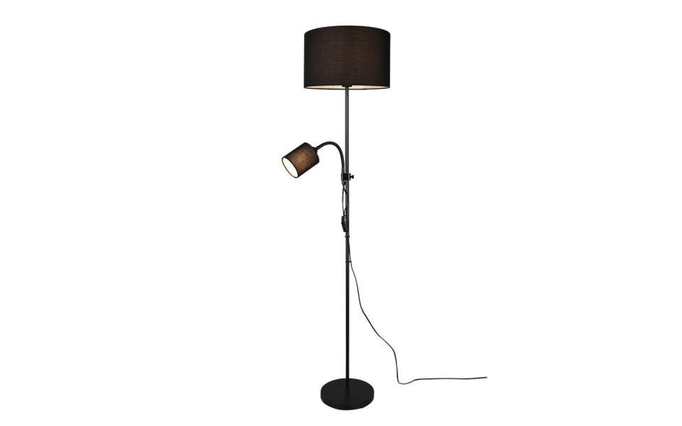 Trio Lighting Trio OWEN vloerlamp | E27 Fitting | zwart | 36 x 160 cm | IP20 | excl. 1x E27 | max. 42W Trio Lighting Trio OWEN vloerlamp | E27 Fitting | zwart | 36 x 160 cm | IP20 | excl. 1x E27 | max. 42W