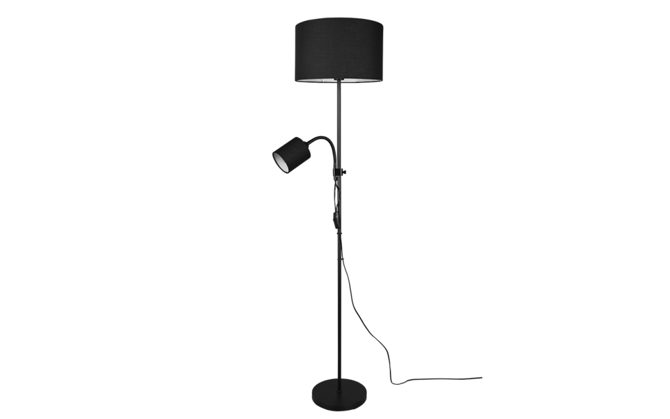 Trio Lighting Trio OWEN vloerlamp | E27 Fitting | zwart | 36 x 160 cm | IP20 | excl. 1x E27 | max. 42W Trio Lighting Trio OWEN vloerlamp | E27 Fitting | zwart | 36 x 160 cm | IP20 | excl. 1x E27 | max. 42W