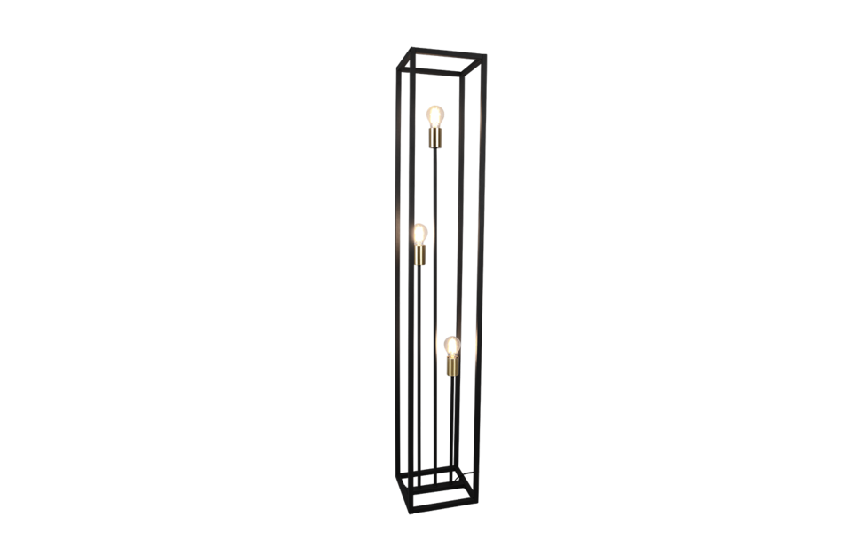 Trio Lighting Trio VITO vloerlamp | E27 Fitting | mat zwart | 25 x 25 cm | IP20 | excl. 3x E27 | max. 10W