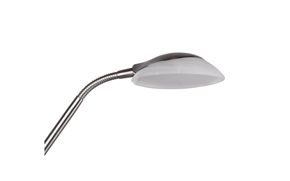 Trio Lighting Trio ORSON vloerlamp | LED | nikkel mat met albast | 32,5 x 180 cm | IP20 | 28W,6W | 3200 lm, 1x 600 lm | 3000K | dimbaar